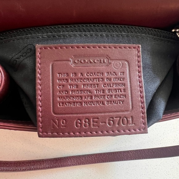 Rare Coach 6701 Bridle Top Handle Kelly Bag, Burgundy, Good Vintage Condition - Picture 9 of 16